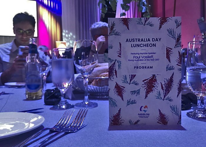 Australia Day Luncheon 2018 Menu
